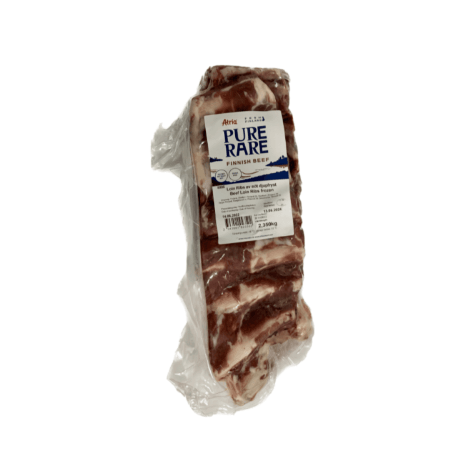 Nötkött kammben(Beef Loin Ribs) 1st=1kg Fryst ca 2,5kg per förpacknig Finland