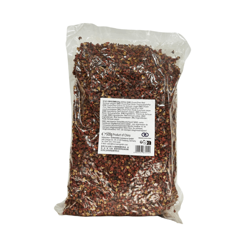 Sichuan Wild Peppar Hel Röda 500G Chuan Zhen Kina