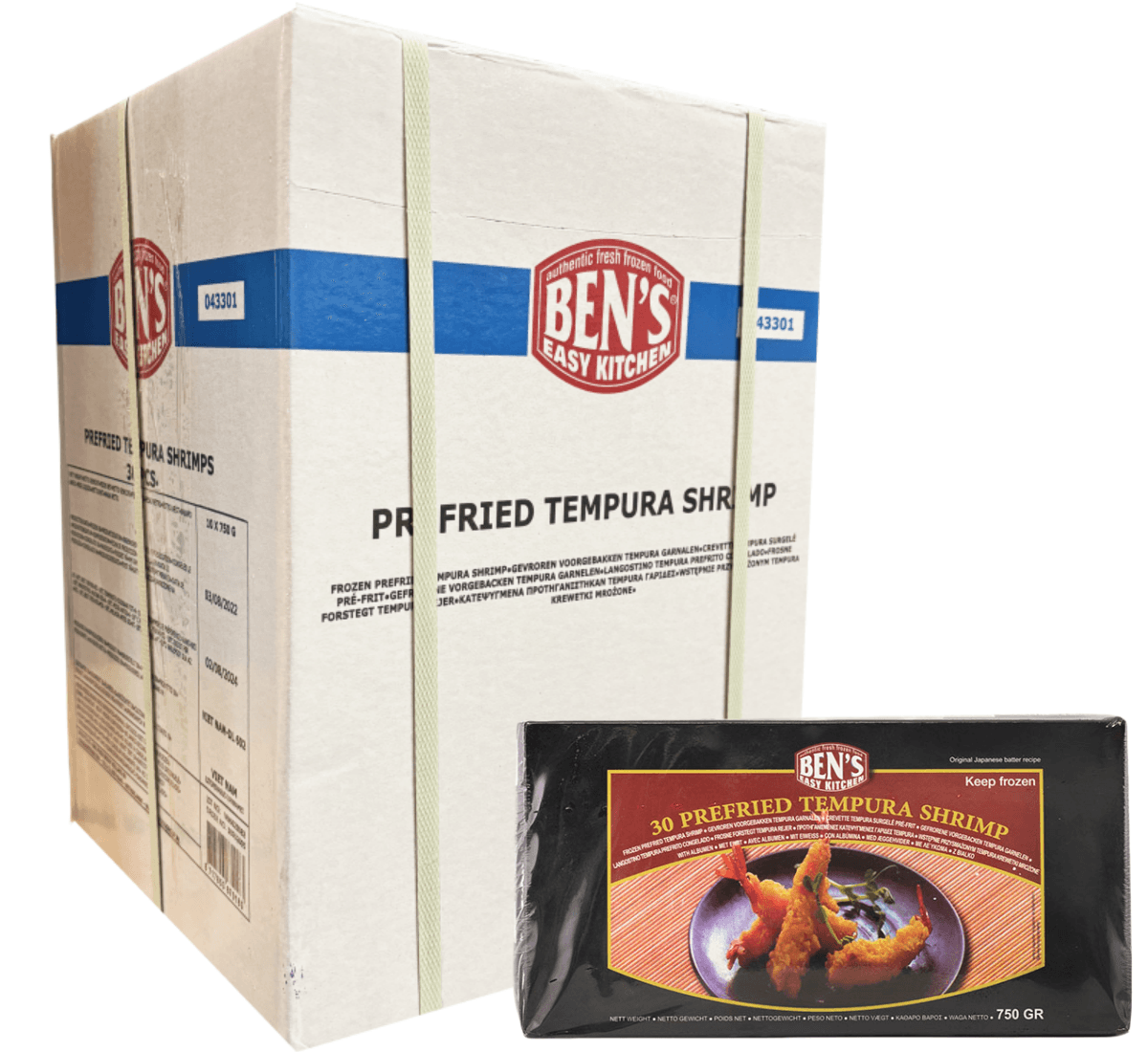 Friterade Räkor Tempura Breaded 16/20 10x750g