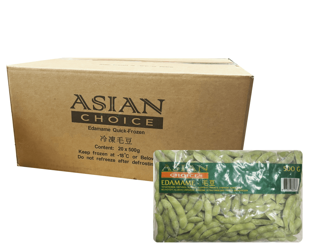 Edamame Sojabönor Med Skal Fryst 20x500g Asian Choice
