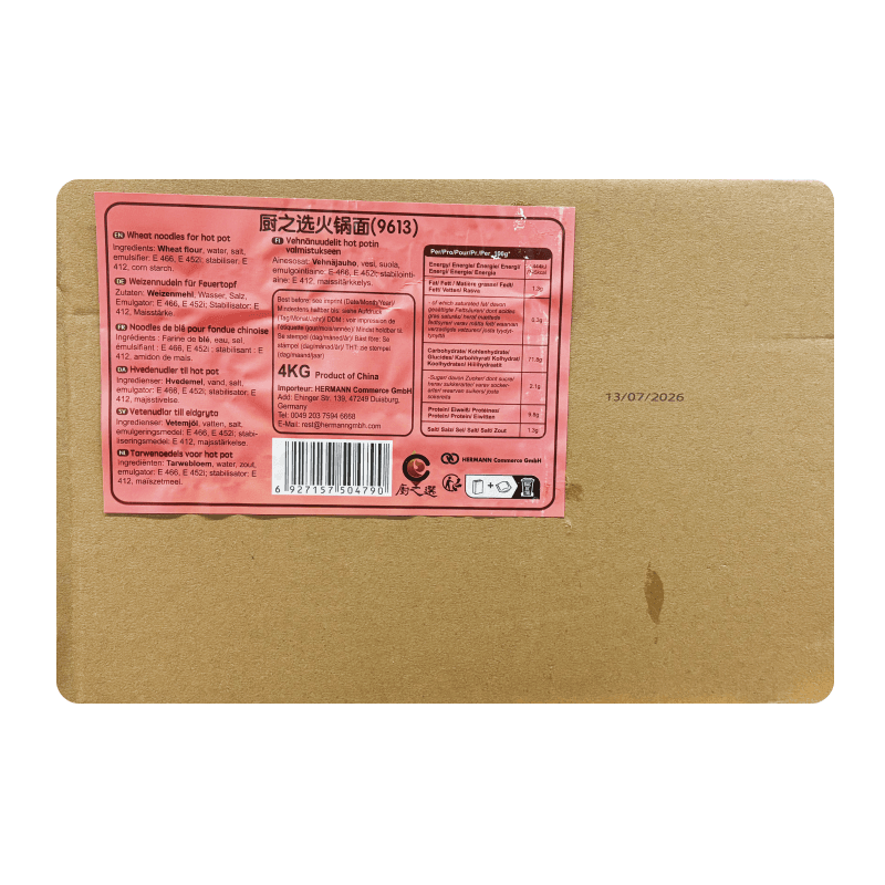 Hotpot Nudlar 4kg Jing Xing Kina