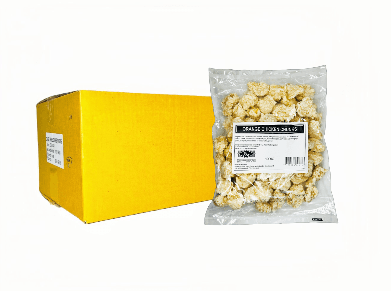Friterade Kyckling Strimlad-Chunks 6x1kg/Kartong Thailand