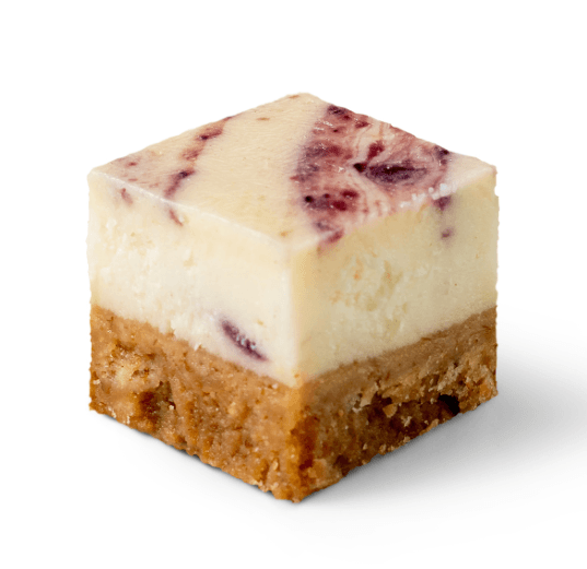 Mini Cheesecake med Blåbärsripple 108 st (30 mm x 30 mm) The Food Factory Malta