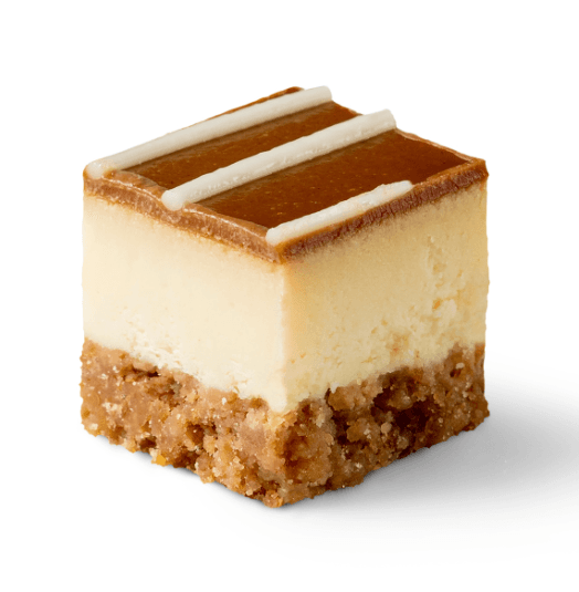 Mini Cheesecake med Salt Karamell 108 st (30 mm x 30 mm) The Food Factory Malta
