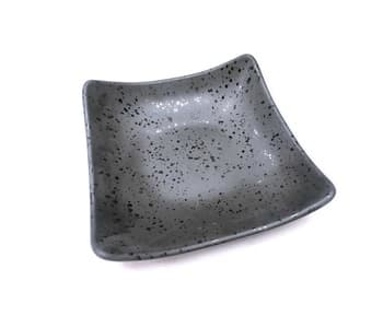 Svart melamin fyrkantig djup tallrik 25cmx25cmx5cm MA-E124 JB Products