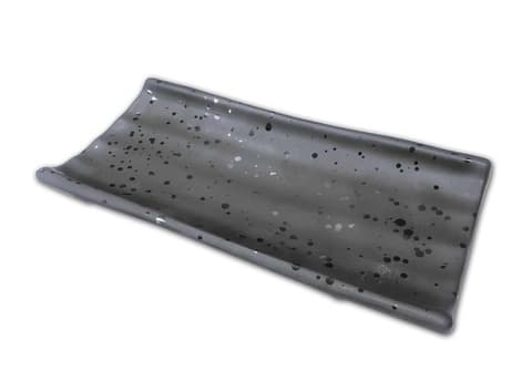 Melamin tallrik svart på fötter 29cmx14,5cm  MA-E136 JB Products