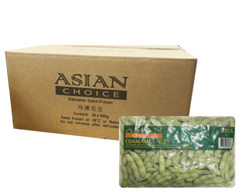 Edamame Sojabönor Med Skal Fryst 20x500g Asian Choice