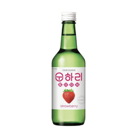 Soju Strawberry 12% Alc. 350 ML Chum Churum Korea, Endast För Restaurangens Försäljning