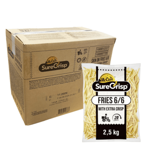 Pommes Sure Crisp Med Skal 6mm 5x2,5kg McCain Nederländerna
