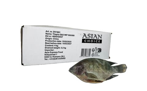 Tilapia GS IWP (800g/st) 4kg Asian Choice Kina