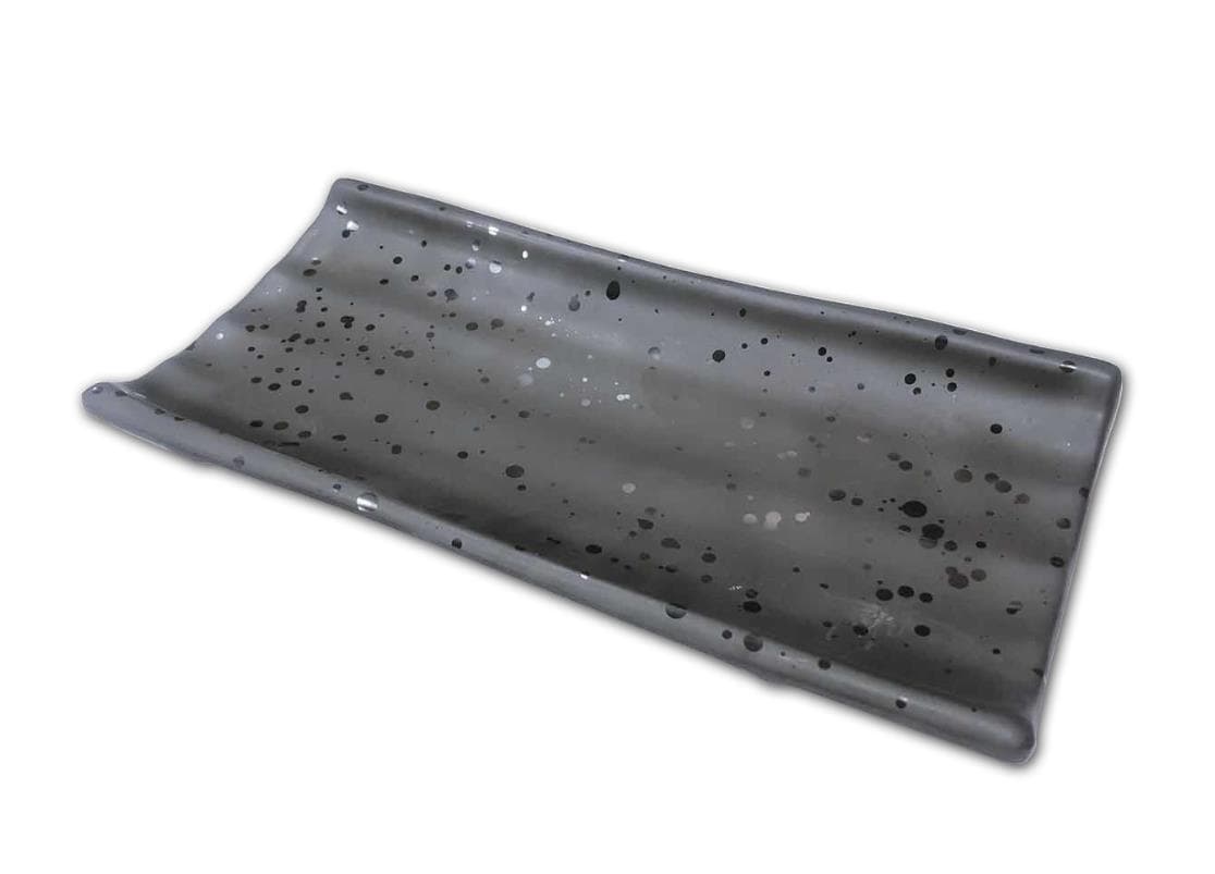 Melamin tallrik svart på fötter 29cmx14,5cm MA-E136 JB Products